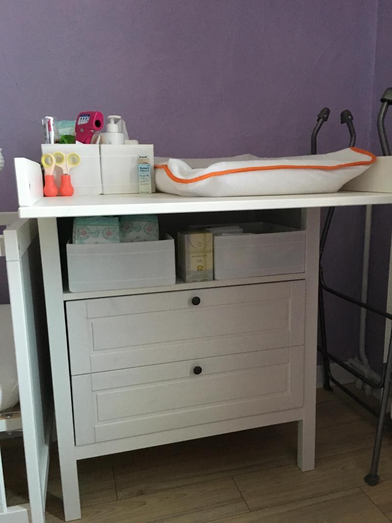 Table à langer rangement leksvik ikea : avis