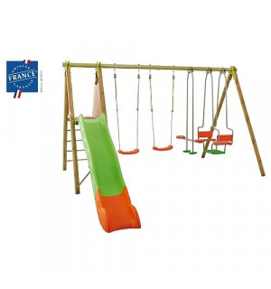 Portique 3 balançoires et 1 toboggan TRIGANO : Avis