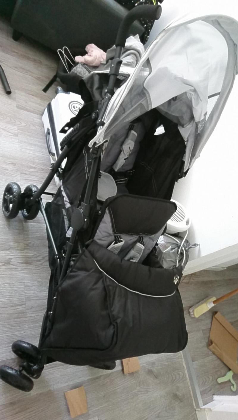 Poussette double black emotion store