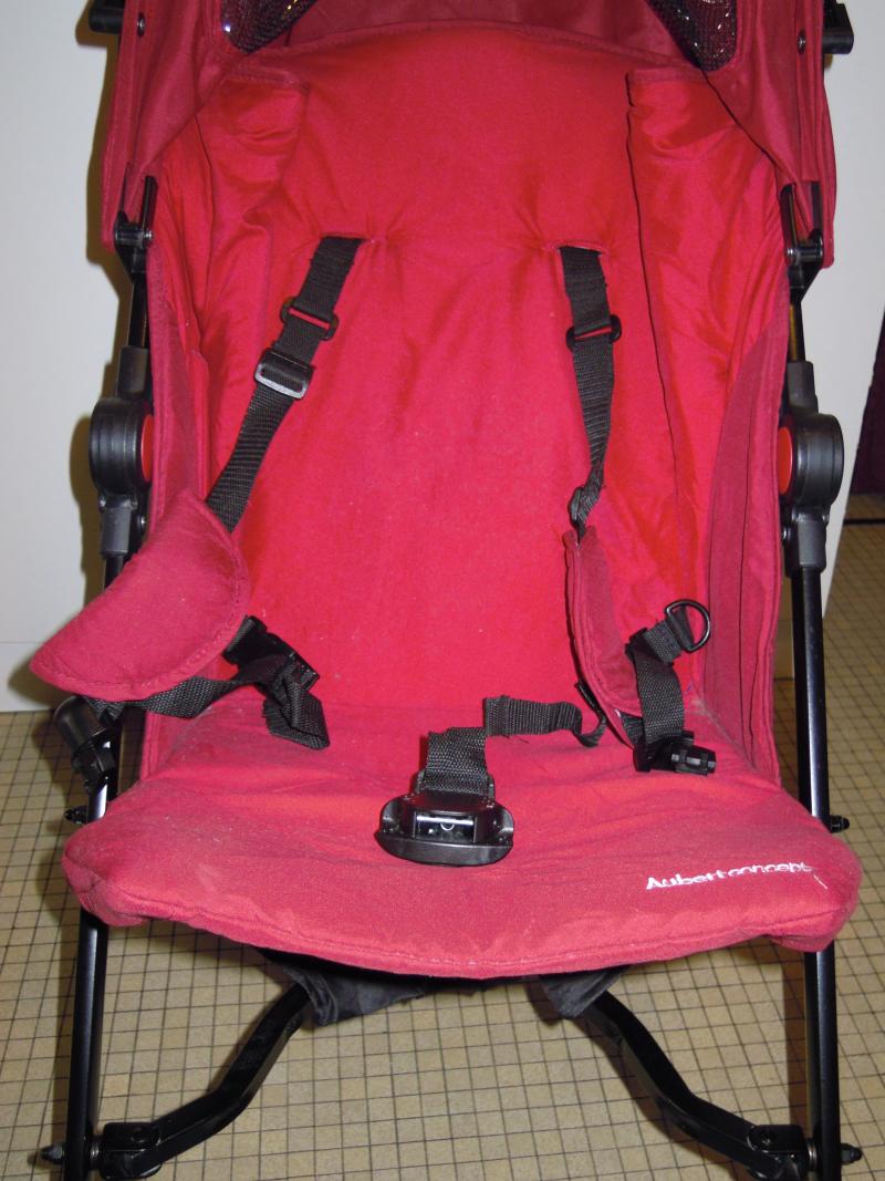 poussette canne aubert rouge