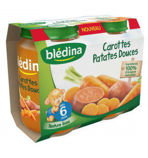 Pot Purée Carottes Patates douces 2x200g BLEDINA : Avis et ...