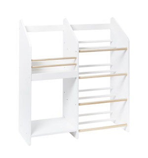 Petite Etagere Blanche Et Ses 6 Bacs De Rangement Izibul Creation