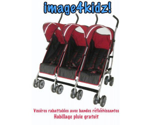 kidz kargo poussette triple