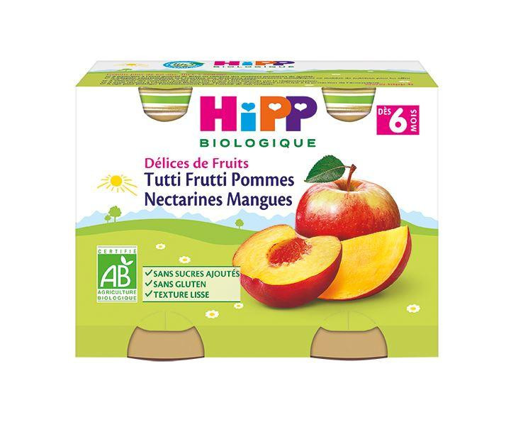 Tutti Frutti Pommes Nectarines Mangues 2 pots x 190g dès 6 mois