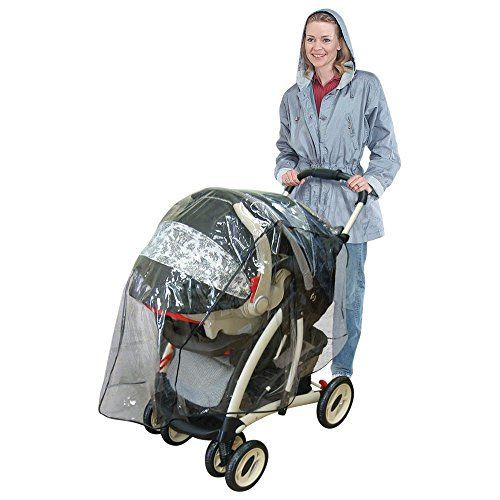 habillage poussette double universel