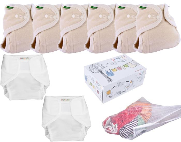 Couches lavables Coton Bio Pack Journée Découverte POPOLINI