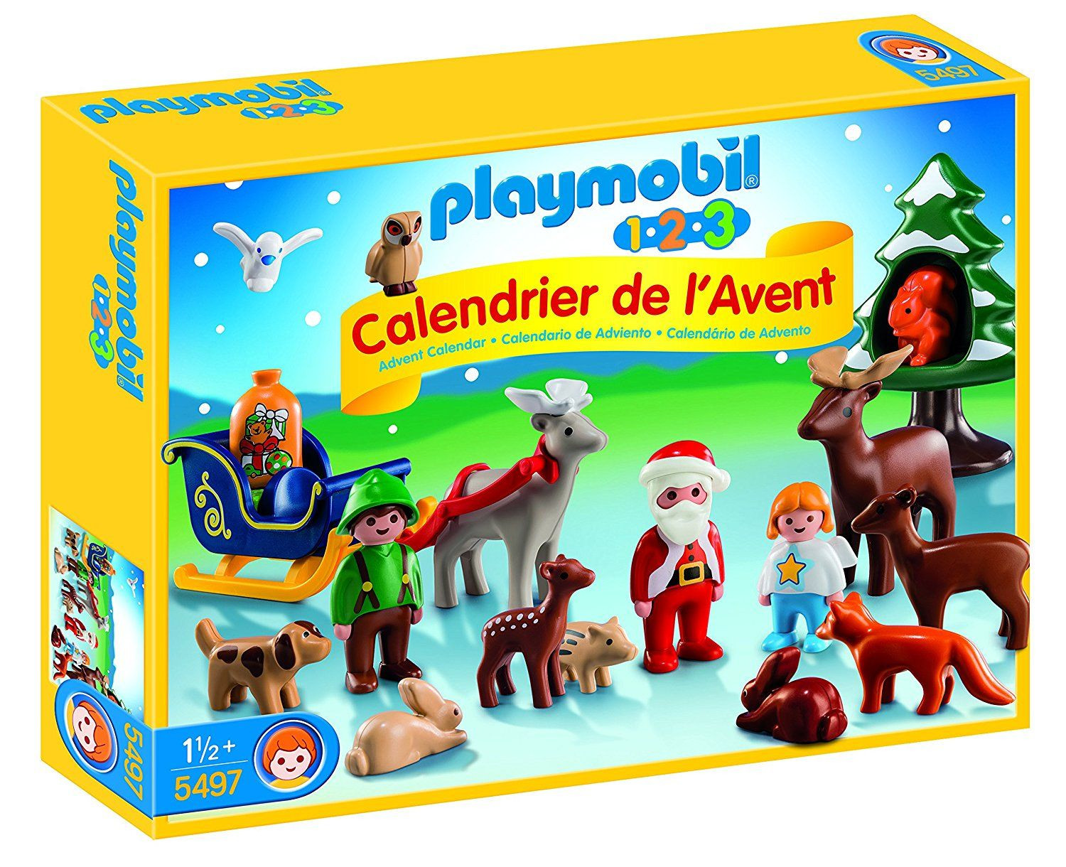 Calendrier de l'Avent 1.2.3 Le Père Noël et les animaux de la forêt