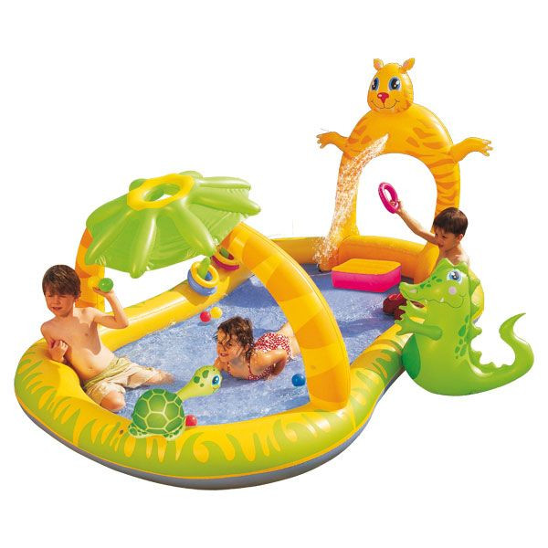 Piscine Aire De Jeux Gonflable Toboggan Safari Logitoys Comparateur Avis Prix
