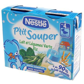 P Tit Souper Cereales Lactees Lait Legumes Verts Et Riz Nestle Comparateur Avis Prix