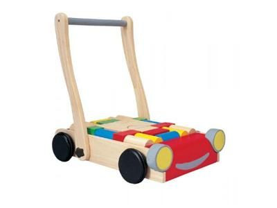 Chariot De Marche En Bois Avec Cubes Plan Toys Comparateur Avis Prix