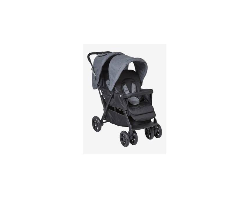 VERTBAUDET Poussette double Duocity Gris /étoiles TU