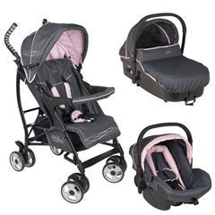 trio poussette fille