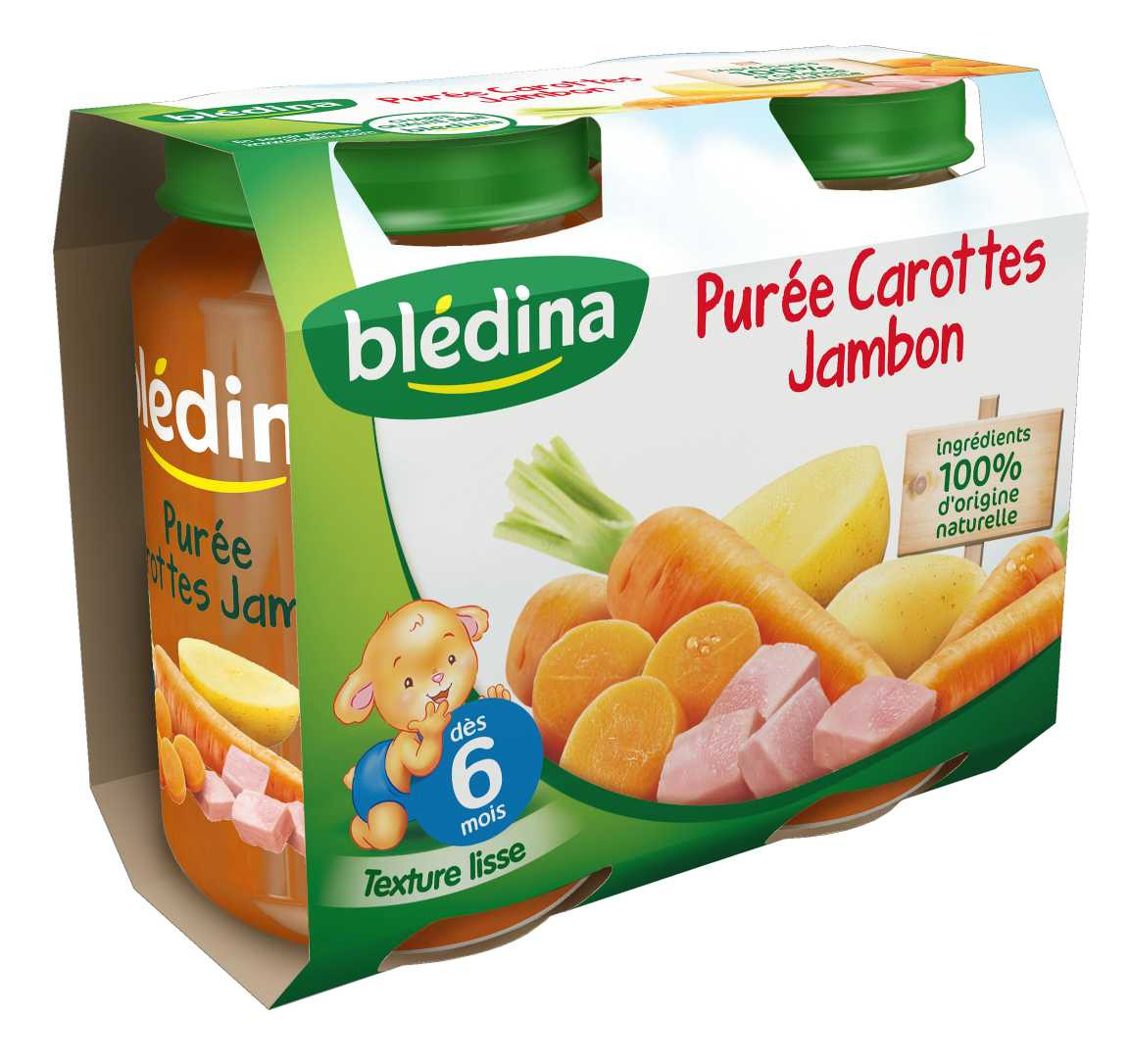 Pot Puree De Carottes Jambon 2x200g Bledina Avis Et Comparateur