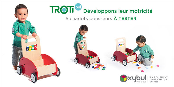 baby test chariot pousseur trotibul oxybul